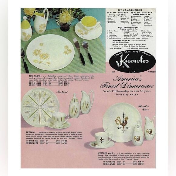 Edwin Knowles Weather Vane Rooster MCM Farmcore 10 1/4 Dinner Plate - Picture 5 of 5